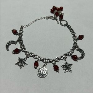 Handmade Egyptian Silver Charm Bracelet